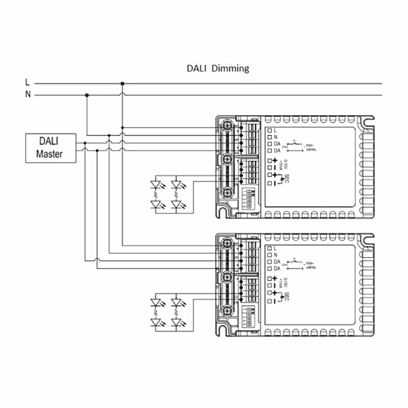 KL30C-PDiiV Merrytek/Kreat Power 30W DALI DT6 Driver LED dimmerabile 1-10V pushDIM corrente costante per lampada da soffitto a LED IP20 300-900mA