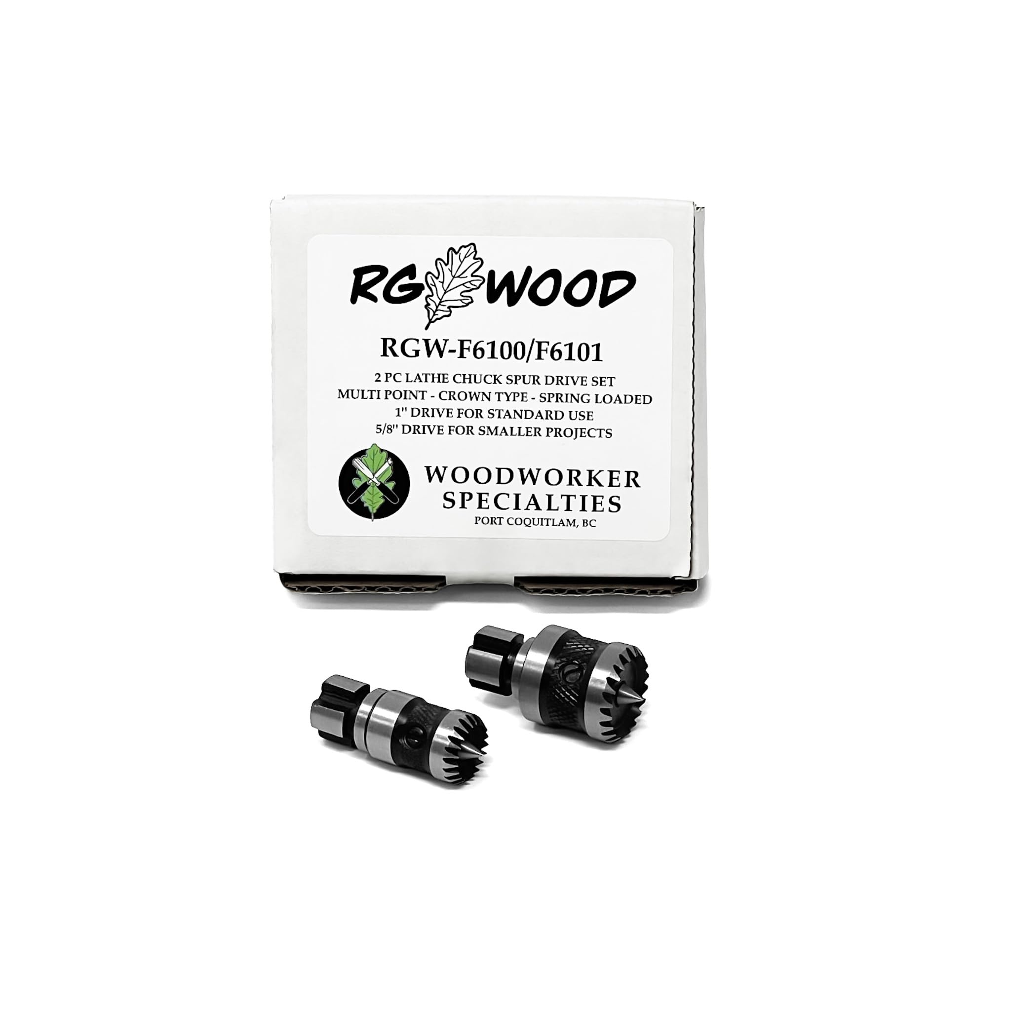ZETT - ホルヘ RGWOOD 2 Pc Lathe Chuck Spur Drive Set 5/8