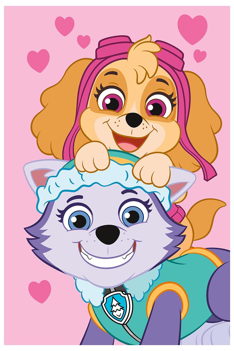 Jerry Fabrics Paw Patrol Pink Fleece Blanket 100 x 150cm - Super Soft Blanket Fleece Throw - Gifts for Kids