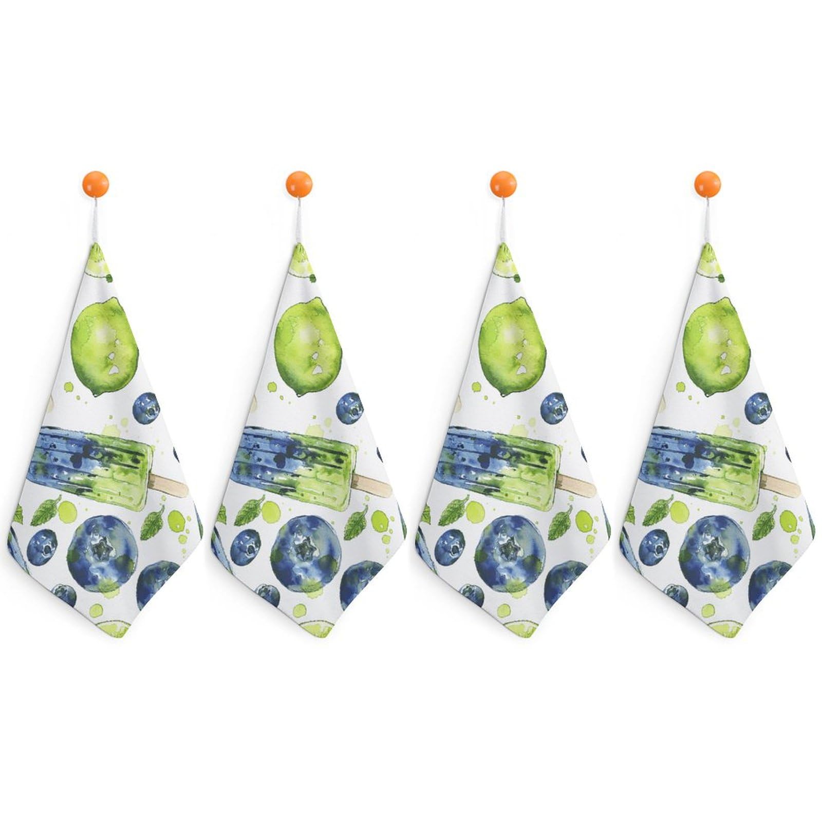 Serviettes de bain séchage rapide lot de 4 serviettes à main motif menthe absorbantes pour spa