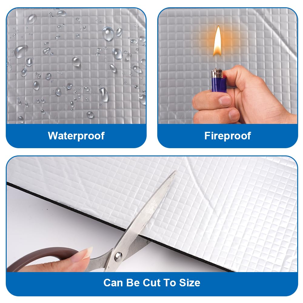 Isolation Phonique Voiture Tapis D'isolation Voiture Tapis Isolant Pour Portiere De Voiture Isolation De Voiture Isolation Sonore Auto Adhesif 50 X 400 Cm 91699153 Isolant Thermique