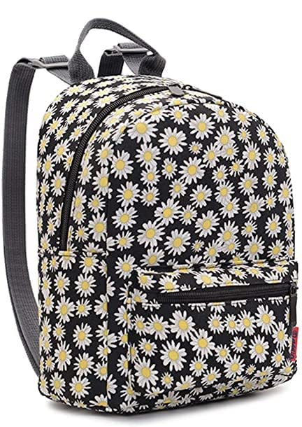 Bravo BTS Mini Backpack, Beautiful Fashion Design Casual Daypack, All Purpose Usage Bag 9" (Daisy Black)2