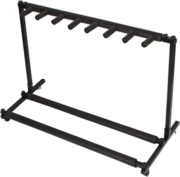 Guitar Stand,Multi-Guitar Display Rack Stand Rack with Folding Design,Holds up for Acoustic and Electric Guitars,Black 7 Holder