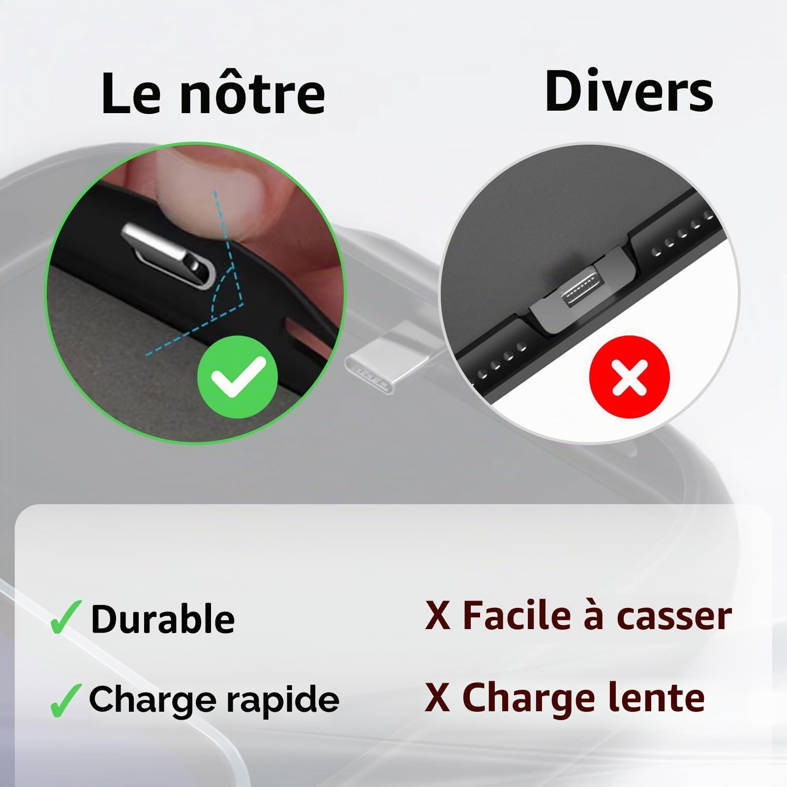 Coque de protection pour iPhone 13 (6,1 "), 8500 mAh, chargeur portable ultra fin, batterie étendue, chargeur de téléphone et coque de protection avec fonction de charge pour iPhone 13 - Noir