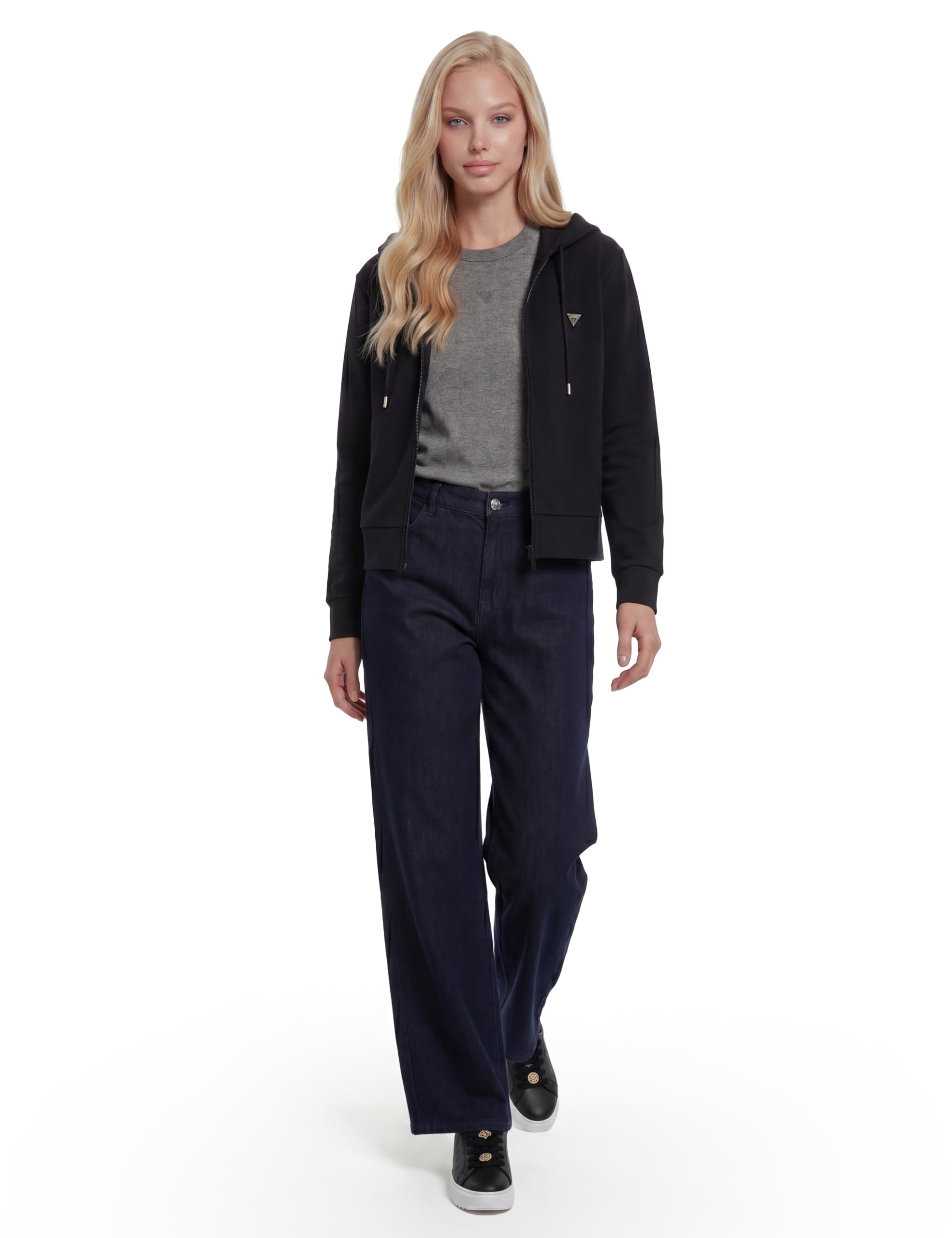 Guess Eco Olympe Full Zip Hoodie Sweatshirt Sudadera Mujer