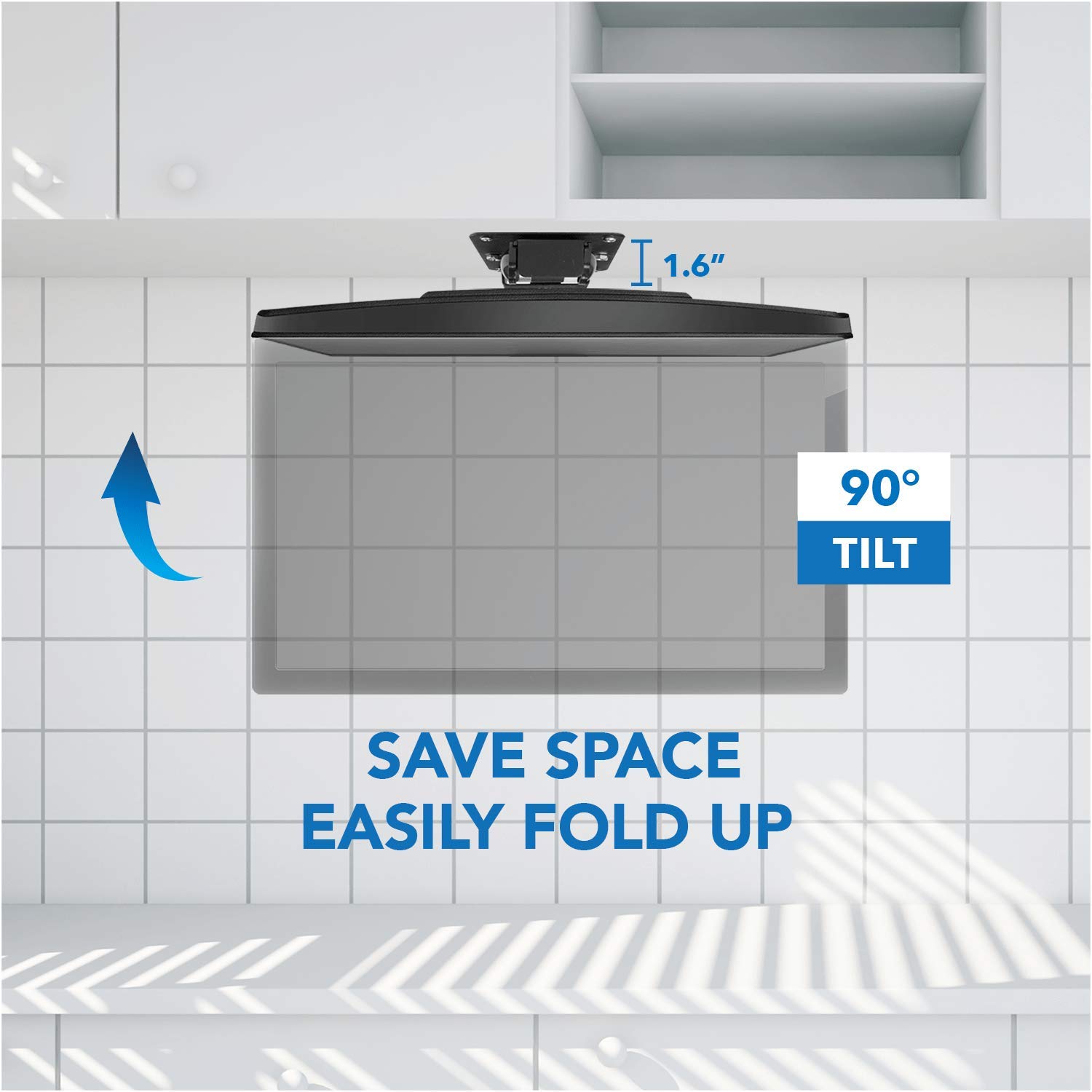 Buy MountIt! MILCDCM Kitchen Under Mount TV Ceiling Mount Folding Bracket, 90 Degree