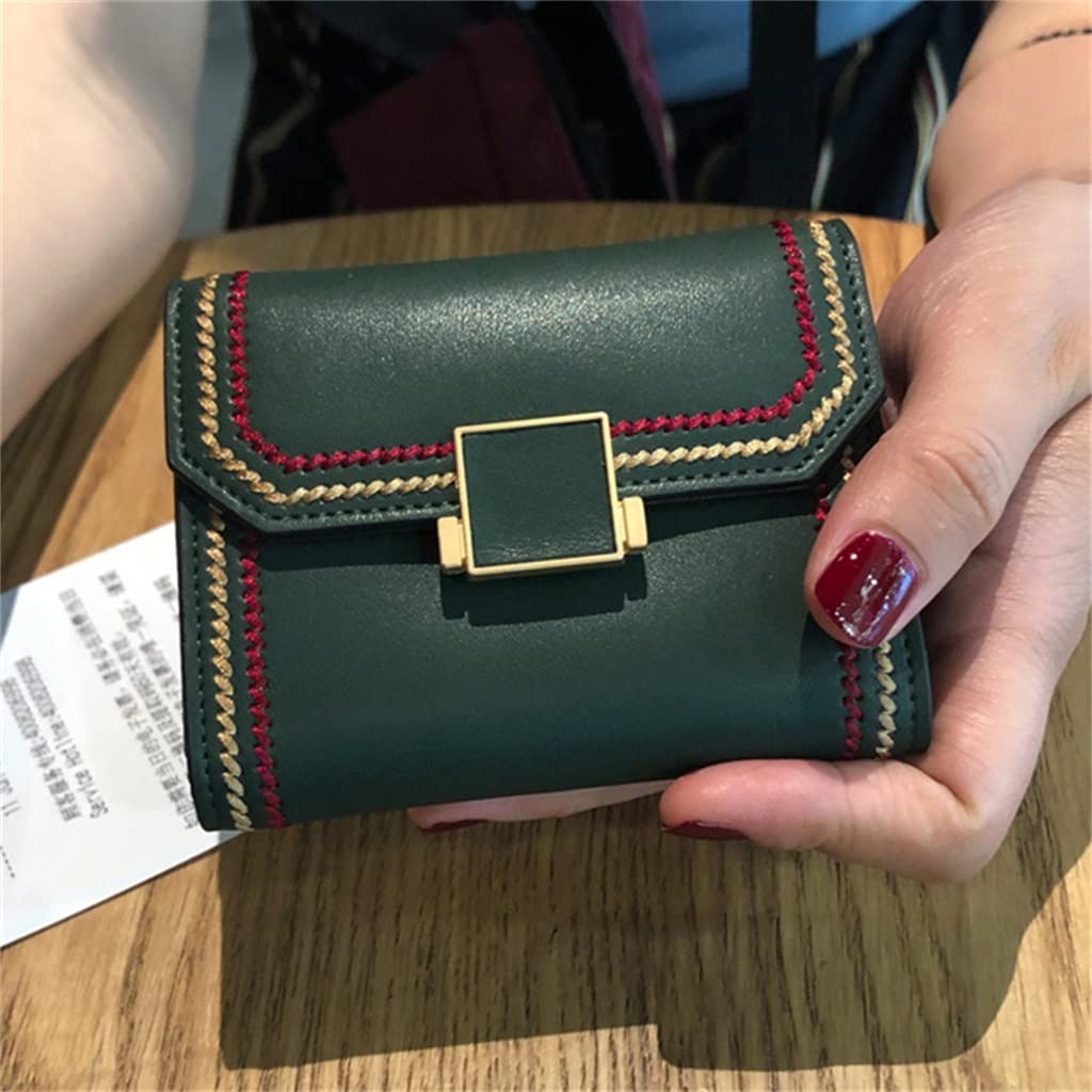 Card Holder Womens Small and Large Capacity Multi-Card Position Leather Driver Document Card Holder Color Green Size 10