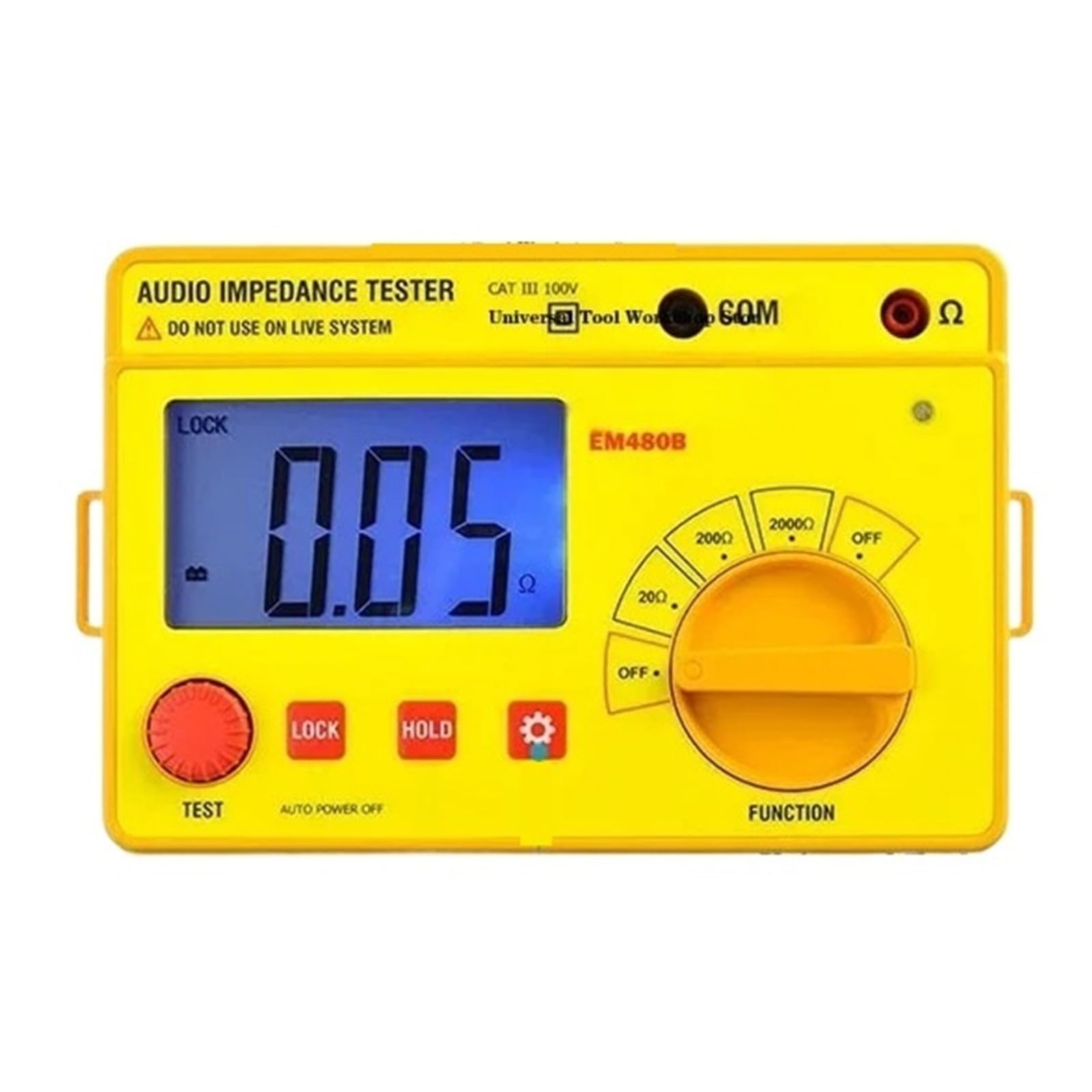 Testeur numérique de résistance d'isolement, testeur d'impédance audio de terre, mégohmmètre portatif, résistance vocale de haut-parleur, ohmmètre, rétroéclairage LCD Largement applicable