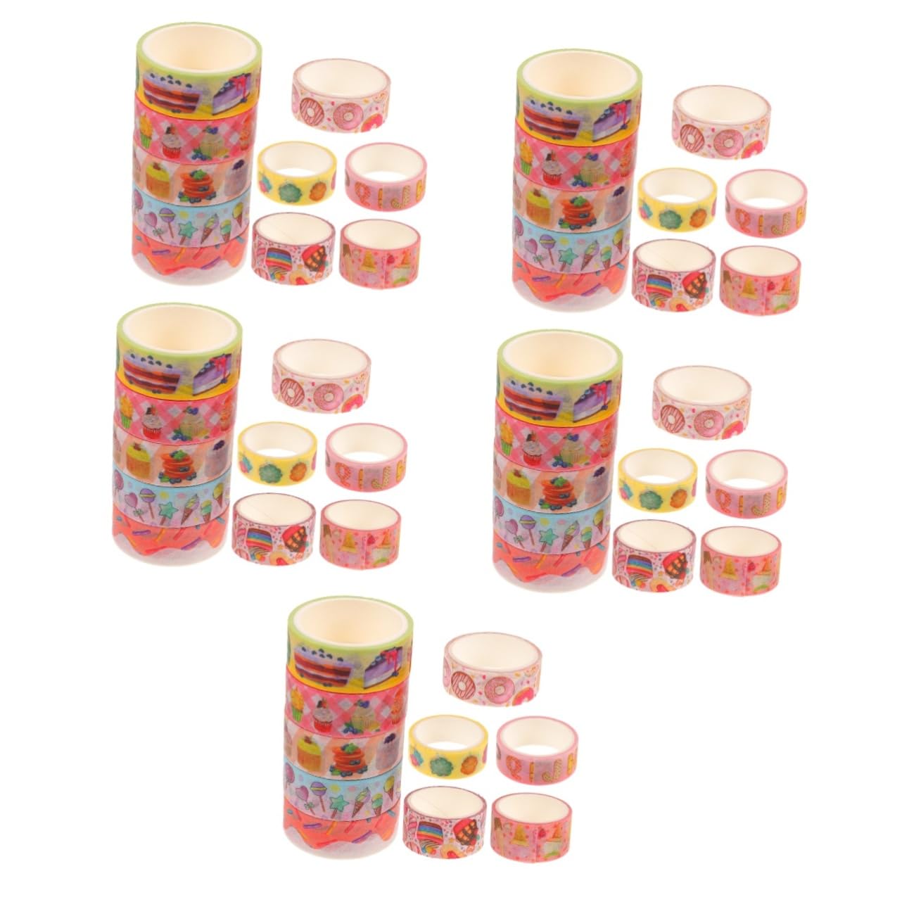 Housoutil 5 Sätze Washi Tape Set Für Scrapbooking Dekoratives Klebeband Für Diy Projekte Partydekoration Und Mehr Langlebig Und Leicht Abreißbar 10 Rollen * 5