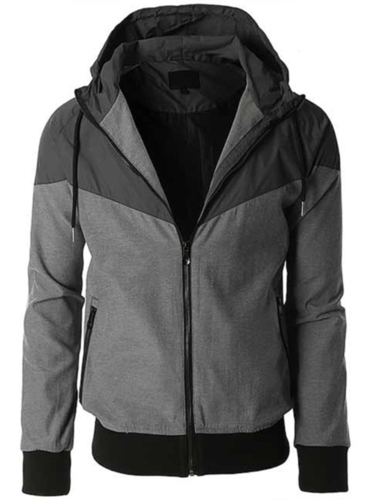 FactionNY Men's Zip up Wind Breaker Hooded Jacket Hoodie Hip Hop Urban Wear Fitted Nylon