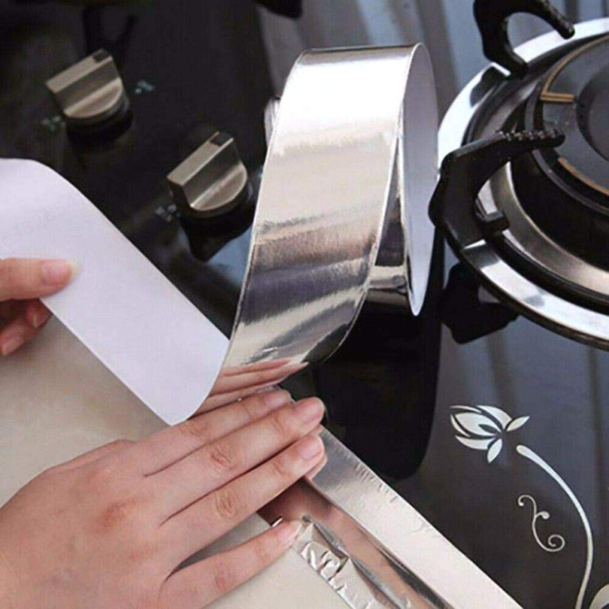 Nastro autoadesivo in alluminio, 15 mm x 50 m, rotolo di nastro adesivo in alluminio per riparazioni HVAC, isolanti, essiccatori, creazione di gioielli artigianali (60 mm x 20 m)
