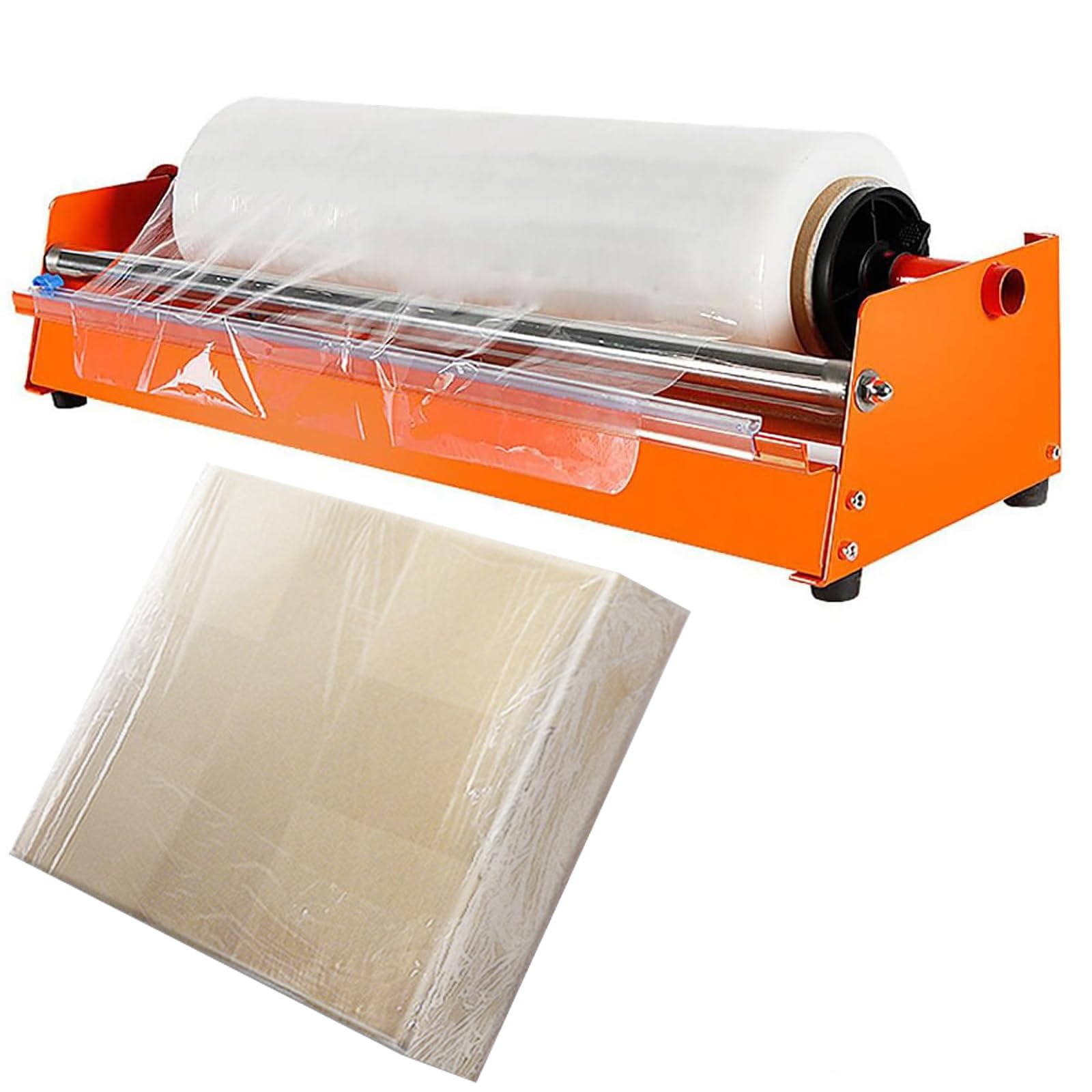 AMZBNEIDI Heavy Duty Stretch Film Pallet Dispenser Manual Stretch Film Dispenser, Auto-Cut, Adjustable Width for Pallet Wrapping