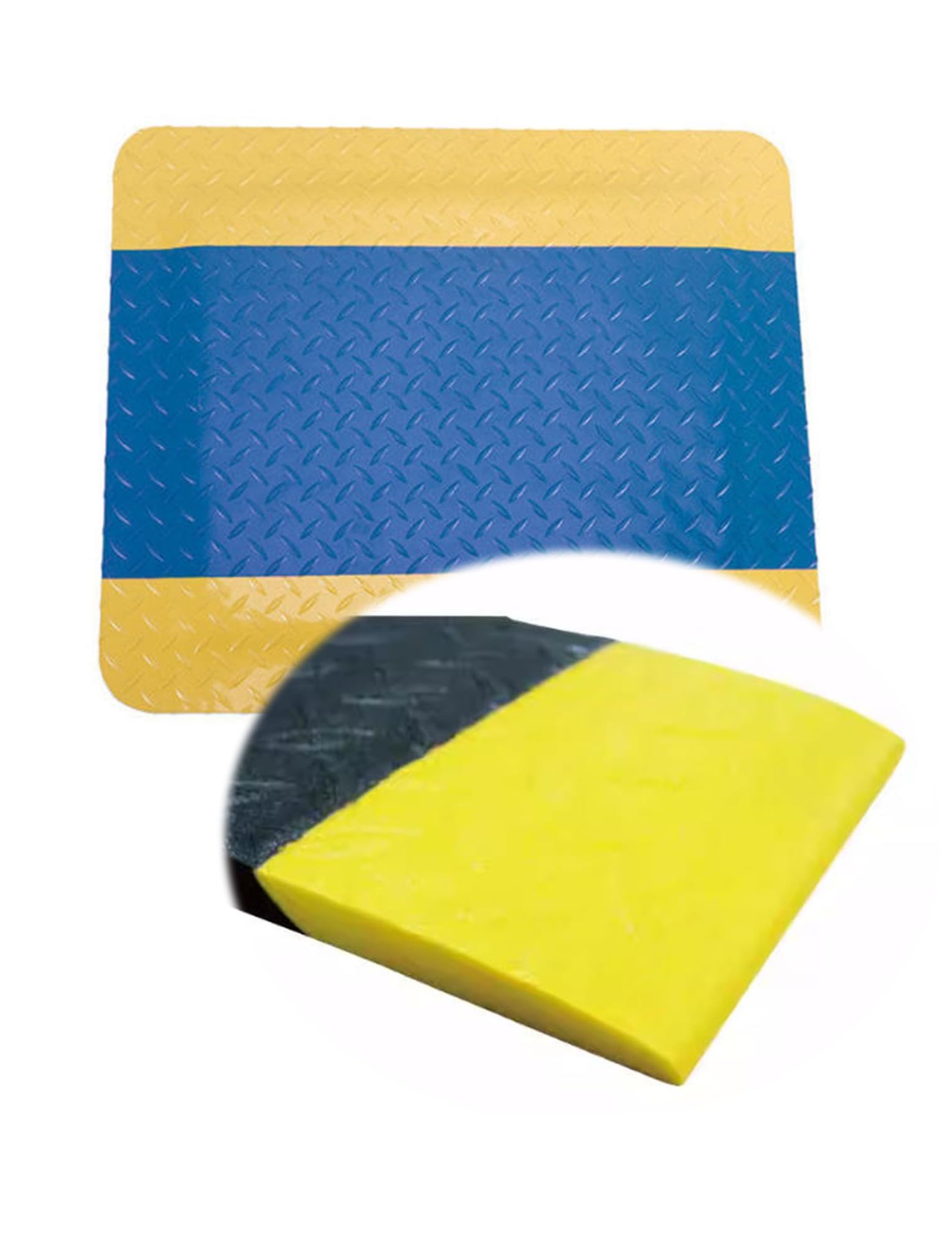GTHTUHFD Ergonomic Anti-Fatigue Esd Floor Mat For Workshops - Commercial Safety Support Mat - Ideal For Standing Comfort In Industrial Settings,Blue-80X70CM