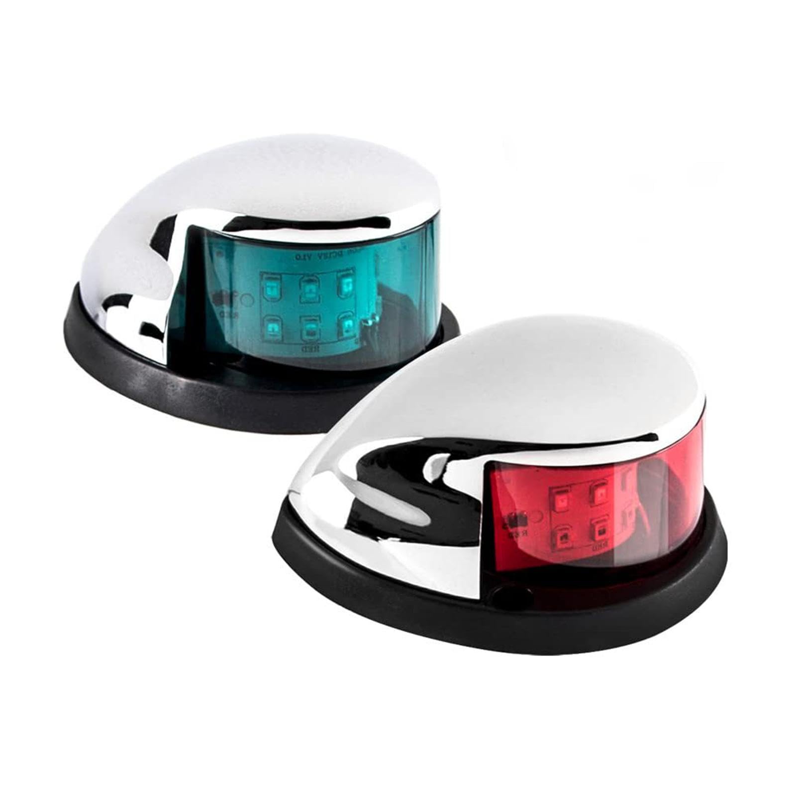 2 Pièces Feux de Navigation pour Bateau Feu de Mouillage Lampe D'Avertissement et Lumière de Signalisation avec Technologie Del Adapté pour La Sécuri