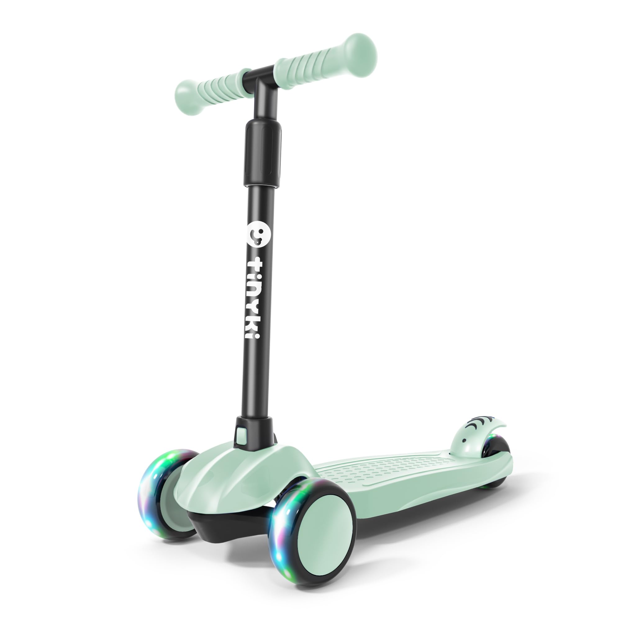 TINYKI Children's Scooter 2 Years to 6 – Height Adjustable with Wheels LED Lights – Children's Scooter 3 Wheels – Children's Skateboard for Boys and Girls Play