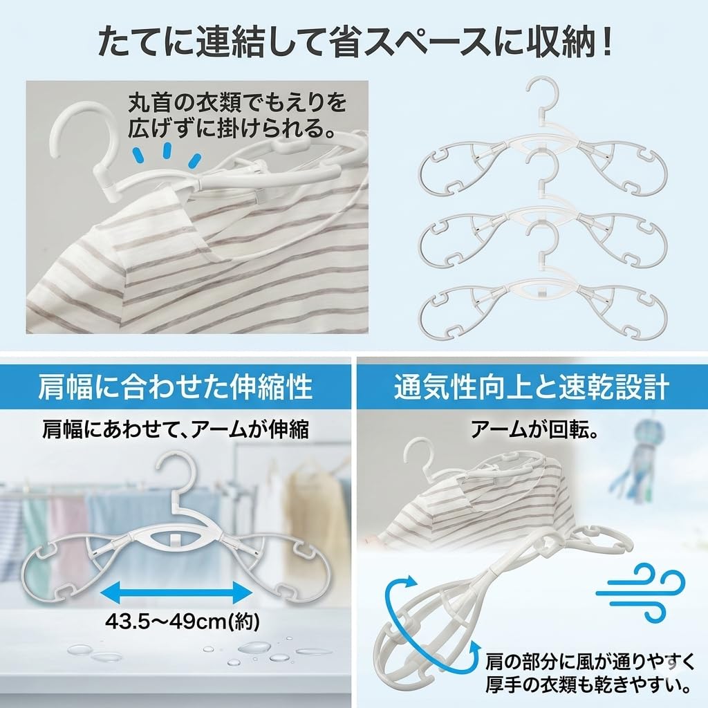 心地よい風が15m先まで届く。部屋干しにも最適なグリーンファン