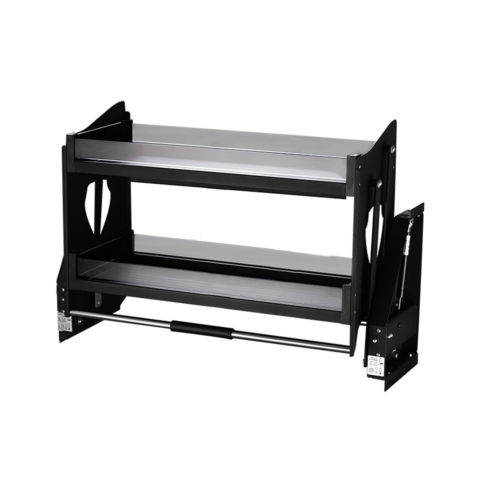 Étagère à épices murale à 2 niveaux, panier à épices réglable, capacité de charge de 15 kg pour épices, plats, bouteilles