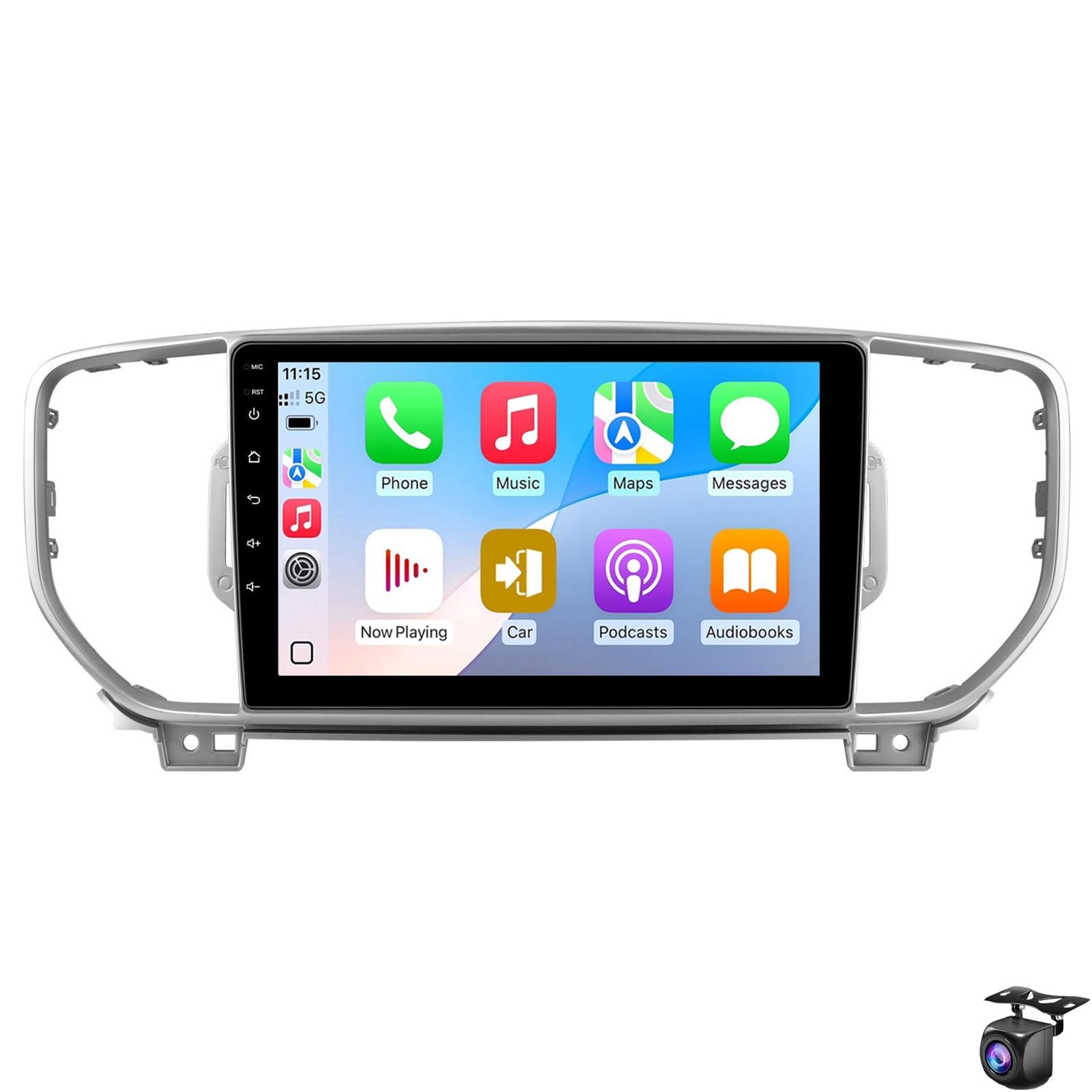 BCBSYCJP Car Radio with Wireless CarPlay Android Auto for KIA Sportage 4 KX5 2016-2021 9 Inch Stereo Mirror Link Bluetooth with Android Auto Carplay Wireless WIFI FM GPS,8 Core 4+64G-2018-2021