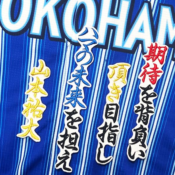 Amazon.co.jp: 横浜 DeNA ベイスターズ 山本祐大 応援歌 白 応援 刺繍