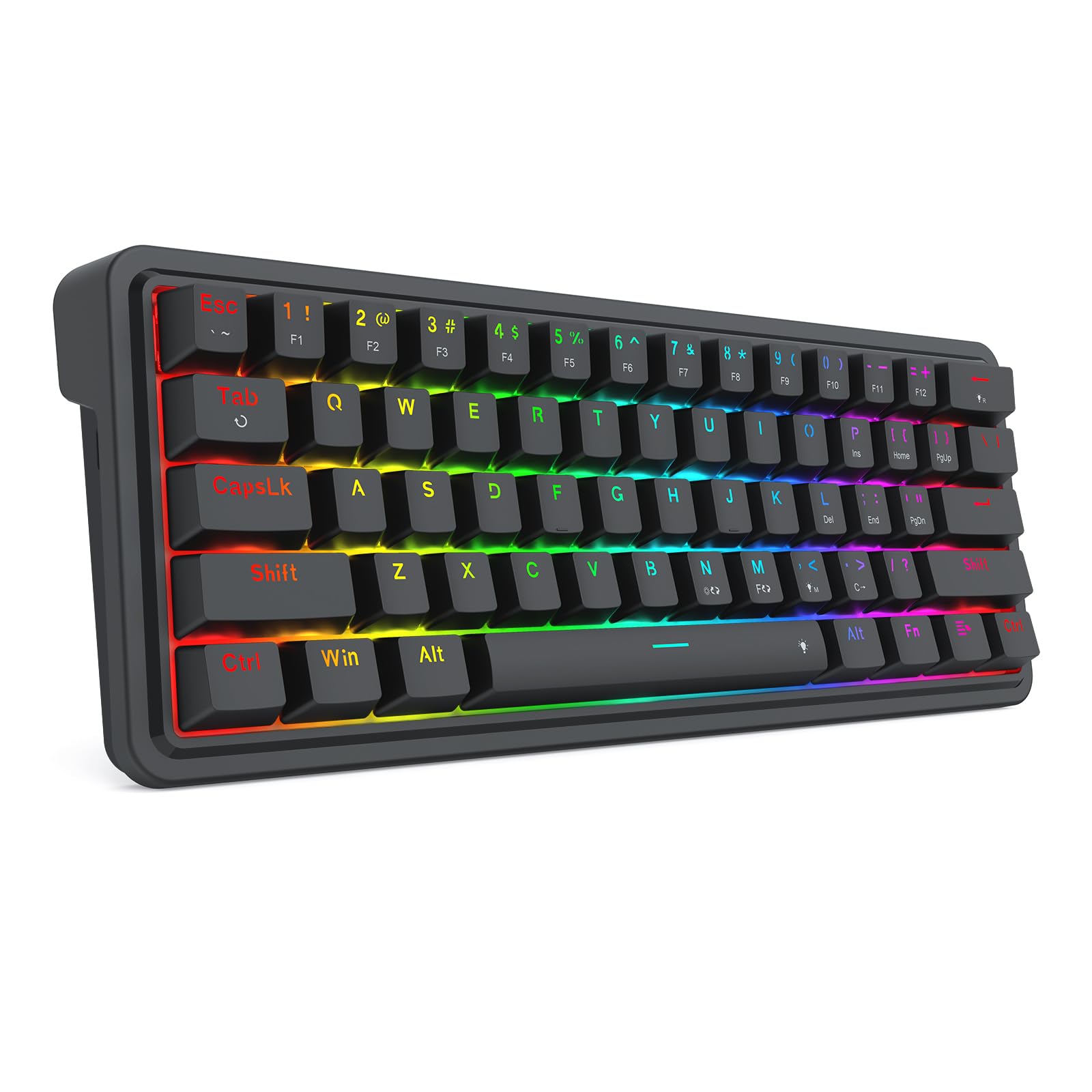 Redragon K722 Teclado Gaming RGB Gasket 60% Cableado 61 Teclas Hot Swap