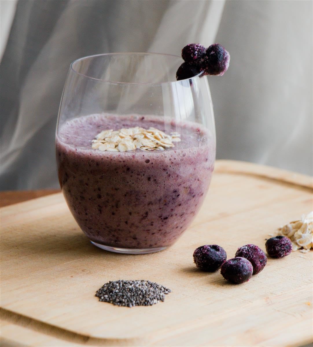 Caramanfruit Heidelbeeren-Frucht-Püree - 4x 1kg - fruchtig süße Blaubeeren, Heidelbeer-Püree, frei von Farb- und Konservierungsstoffen, für Cocktails, Porridges, Smoothies, Blaubeerkuchen, Muffin