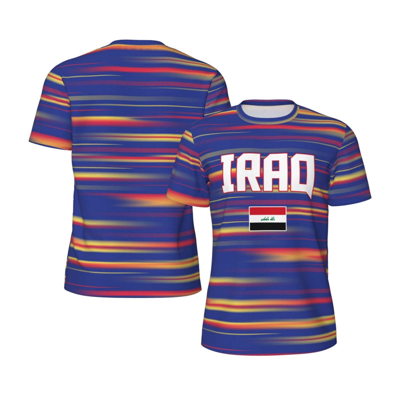 DABOYOZHZH Iraq Flag Cool Iraqans (39) Sports Jersey Mesh T-Shirt 3D Print for Running Cycling Soccer Tennis Fitness Climbing Shirts