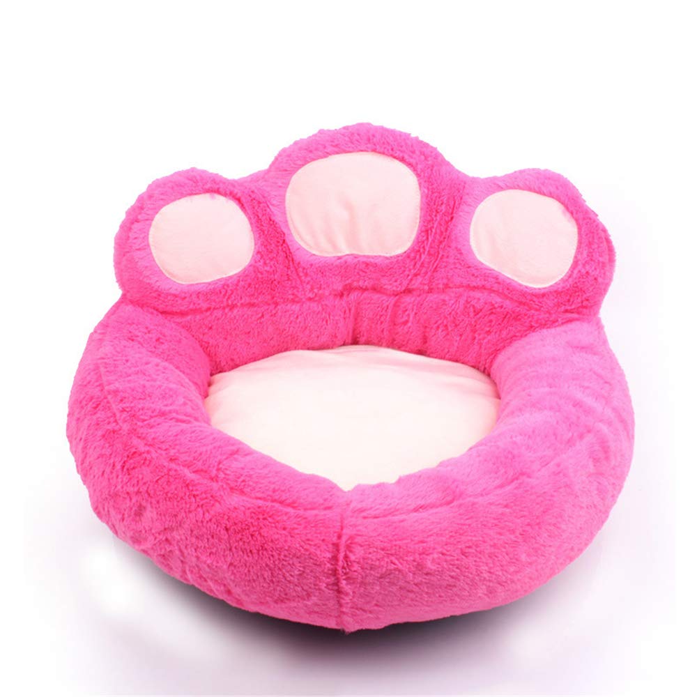 Fansu Cama Gato Suave Cama Perro Redonda, Mascotas Calentito Cojín Lavable Invierno de Felpa, Antideslizante Cómoda y Lavable Mascota Cama (Rosado,S)