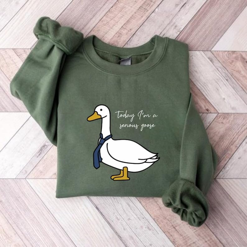Today I'm A Serious Goose Shirt, Funny T-Shirt, Sweatshirt, Hoodie, Cute Gift for Her/Him, Gift for Goose Lover3