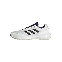 adidas Gamecourt 2.0 Tennis Shoes, Scarpe da Tennis Uomo, Core White Core Black Aurora Plum, 46 EU