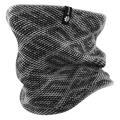 EXski Winter Drawstring Neck Gaiter Warmer, Thick Fleece Lined Face Mask for Cold Weather Skiing Men Women Cover