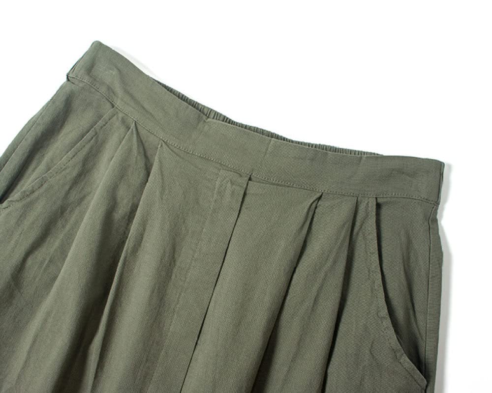 Faldas De Invierno para Mujer, Faldas Plisadas para Mujer Cintura Elástica Dobladillo Irregular Verde Midi Falda De Invierno para Mujer Faldas De Talle Alto Una