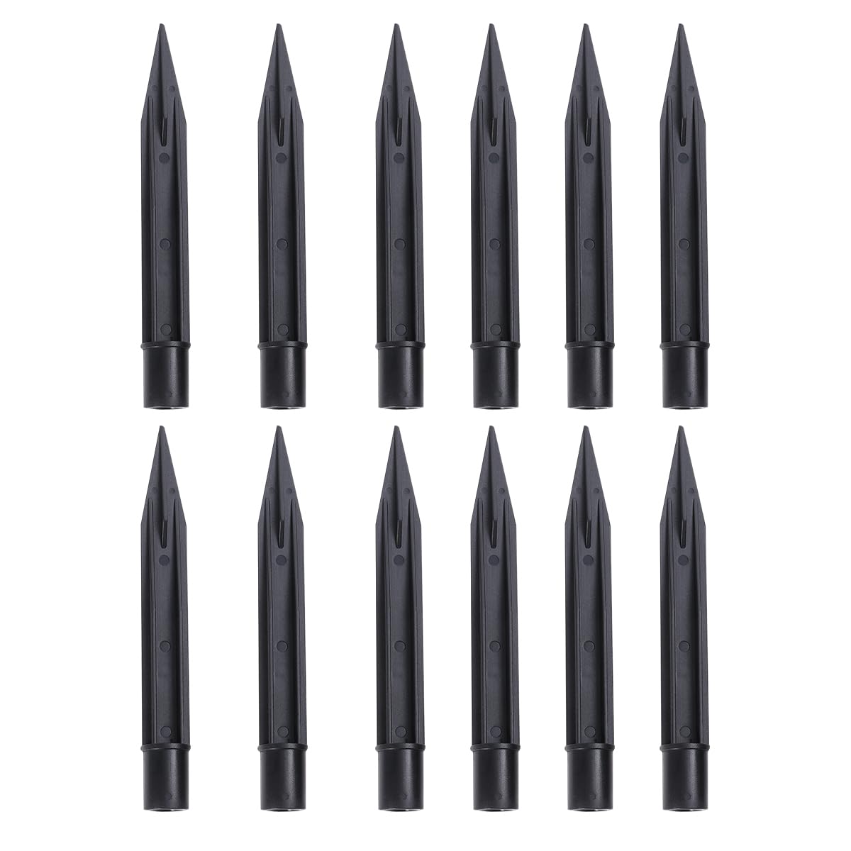 BESPORTBLE Solar Lamp 12 Pieces Outdoor Solar Powered Lights Landscape Tip Light Lawn Lamp Ground Plug Replacement Stakes Fibre Optic Light Ground Nail Solar Light Nail Holder Dedicated Black