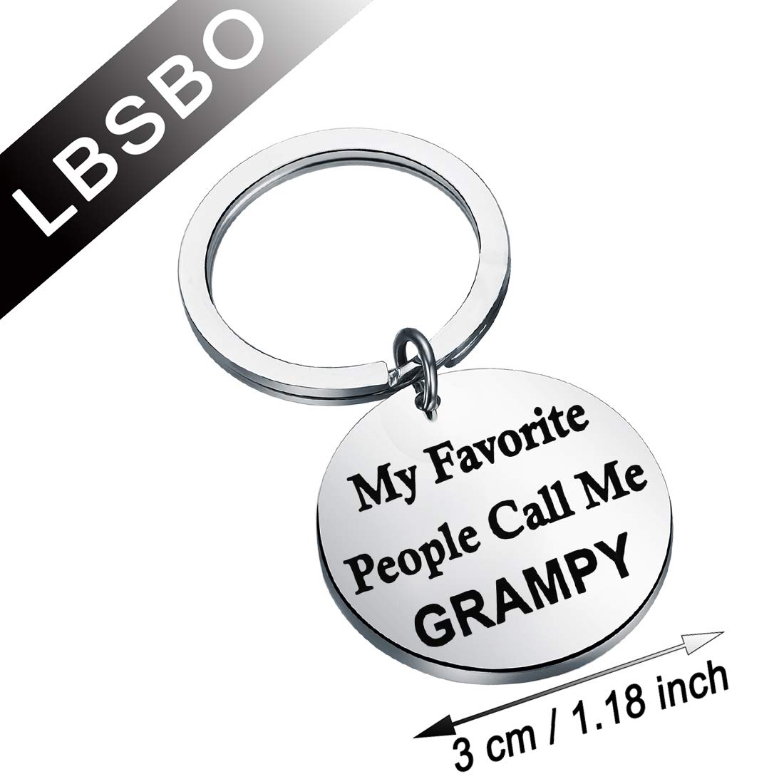 Father's Day gift Grampy Gift My Favorite People Call Me Grampy Keychain Grandpa Gift Grandfather Gift