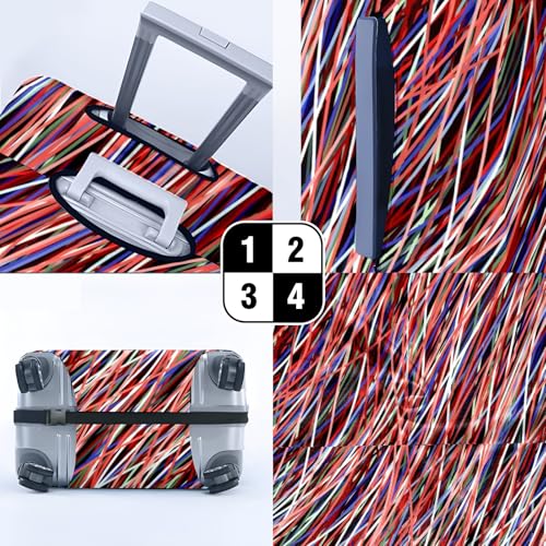 Travel Luggage Cover Suitcase Protector Scratch-Resistant Fit Not Included Suitcase Background Pattern M-22-24in4
