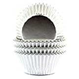 Eoonfirst Foil Cupcake Liners Standard Baking Cups 100 Pcs (Silver)