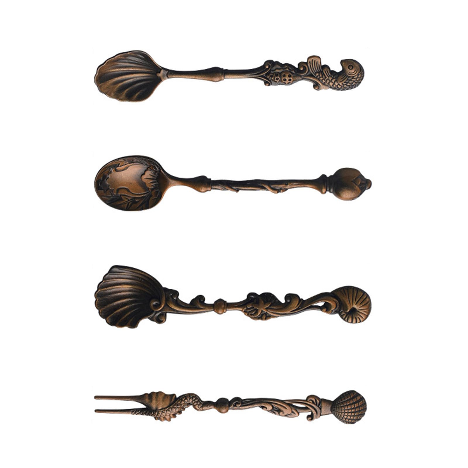 Buxuaaaa Demitasse Scoops for Seasoning Coffee Dessert Drink Mixing Metal Zincs Alloy Dessert Spoon Kitchen Gadget Spoon