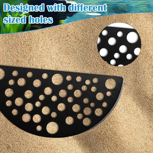 Image of 2Pcs Black Shrimp Cave Ornaments, Good Size Half Moon Shrimp House Decor, Fish Hiding Tools Supplies, Accessories Decor Supplies Can Be Used in Aquariums