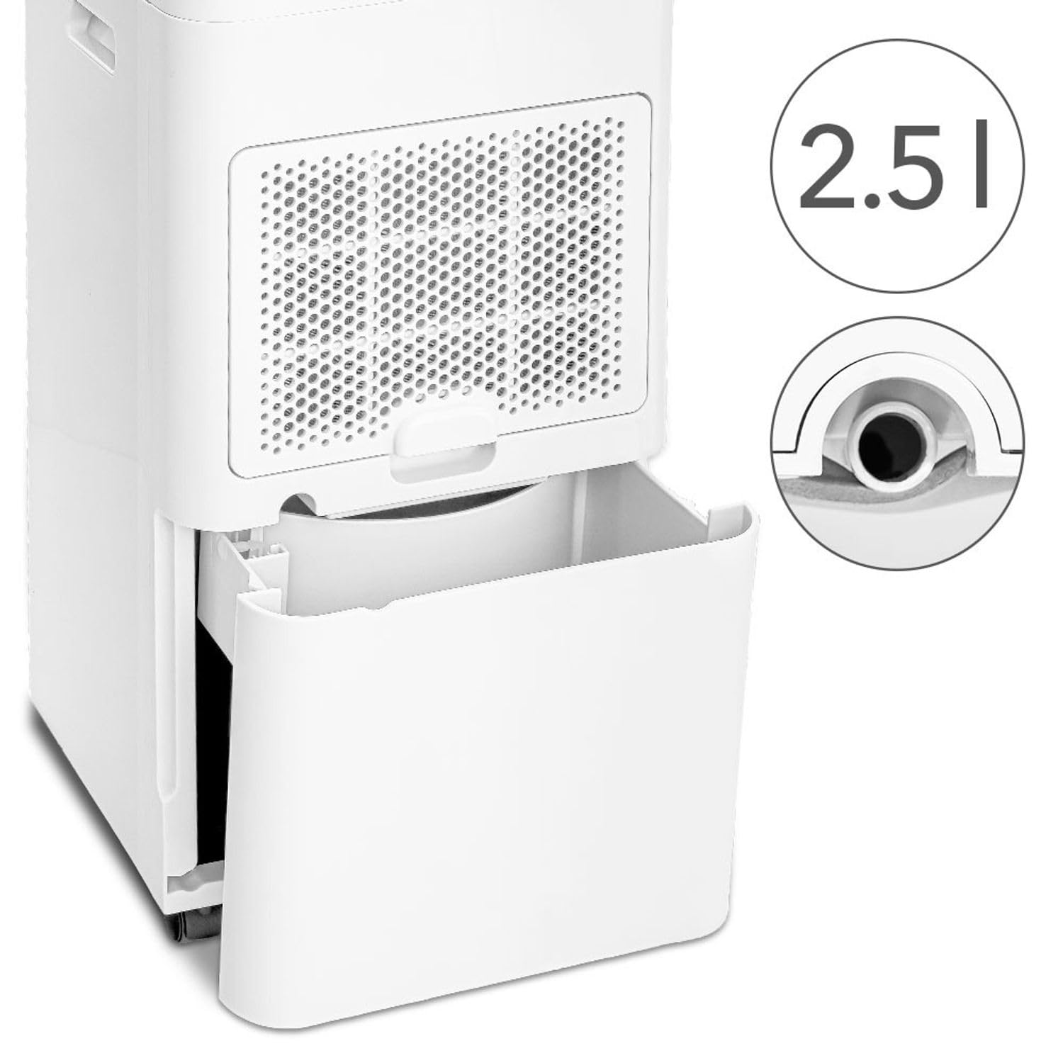 TROTEC Deshumidificador y purificador de aire de diseño TTK 27 HEPA, 12 L/día, Filtro HEPA con 95% de Efectividad, Pantalla LED, 2 en 1, Reinicio Automático, Función Secado de Ropa