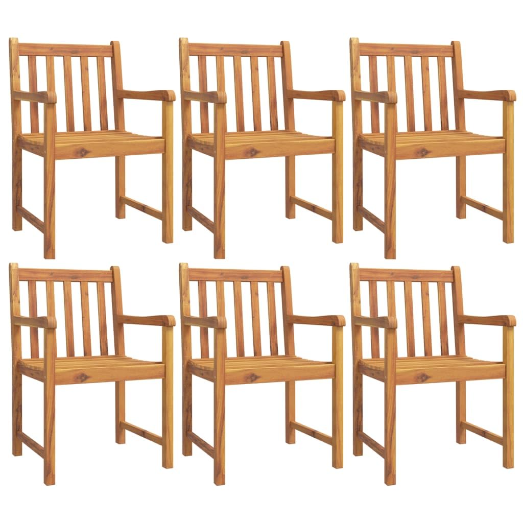 Krzesła ogrodowe Zestaw 6 56 x 55,5 x 90 lite drewno akacjowe, plastikowy fotel ogrodowy, krzesło zewnętrzne tarasowe, plastikowy ogród salon