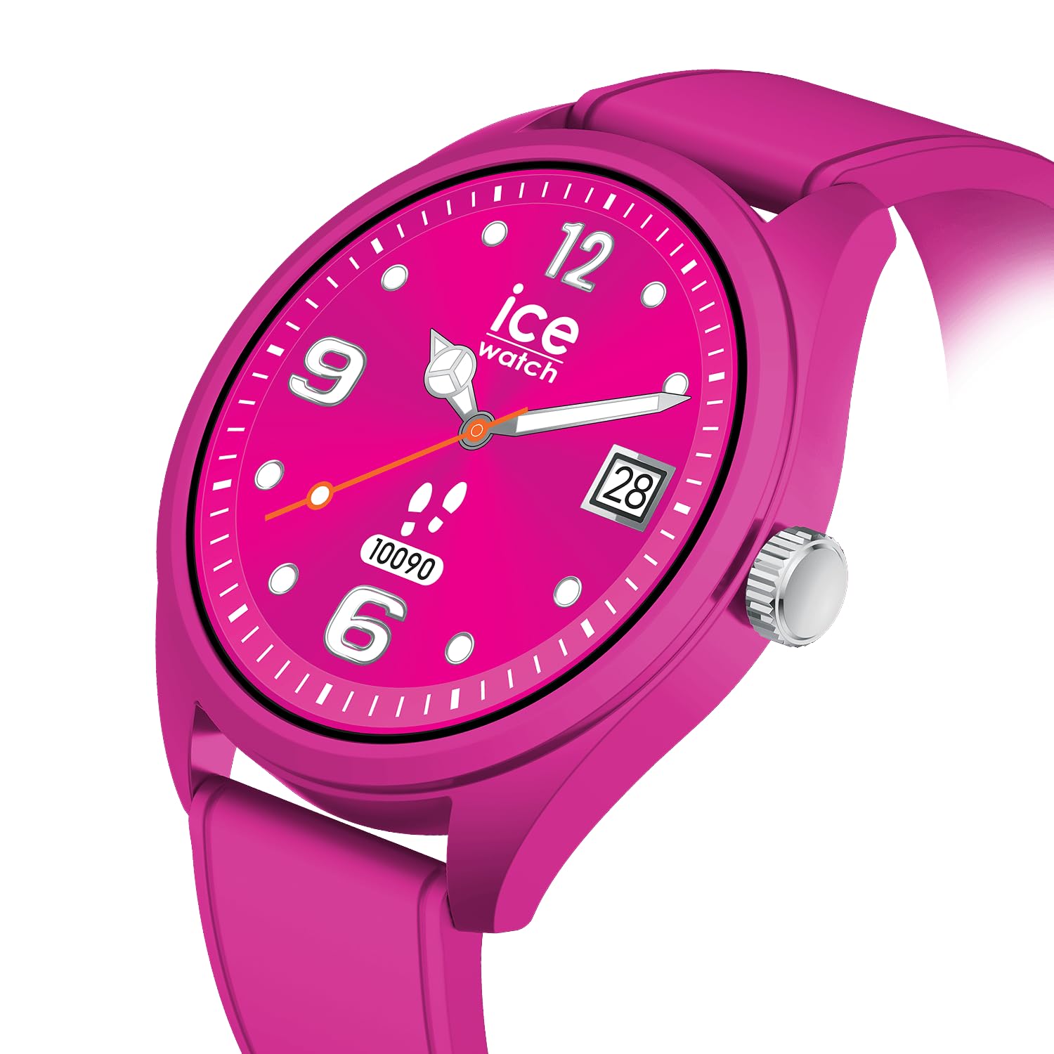 ICE-WATCH - Ice Smart Forever Magenta Pink - Montre connectée Rose avec Bracelet en Silicone - 026221 (1.32 Pouces / 42mm) - Smartwatch, Suivi des activités physiques et de la santé