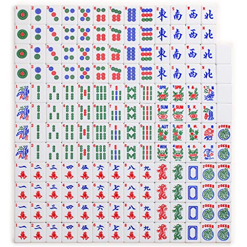 Set de 166 fichas American Mahjong estilo Chinoiserie miniatura 5