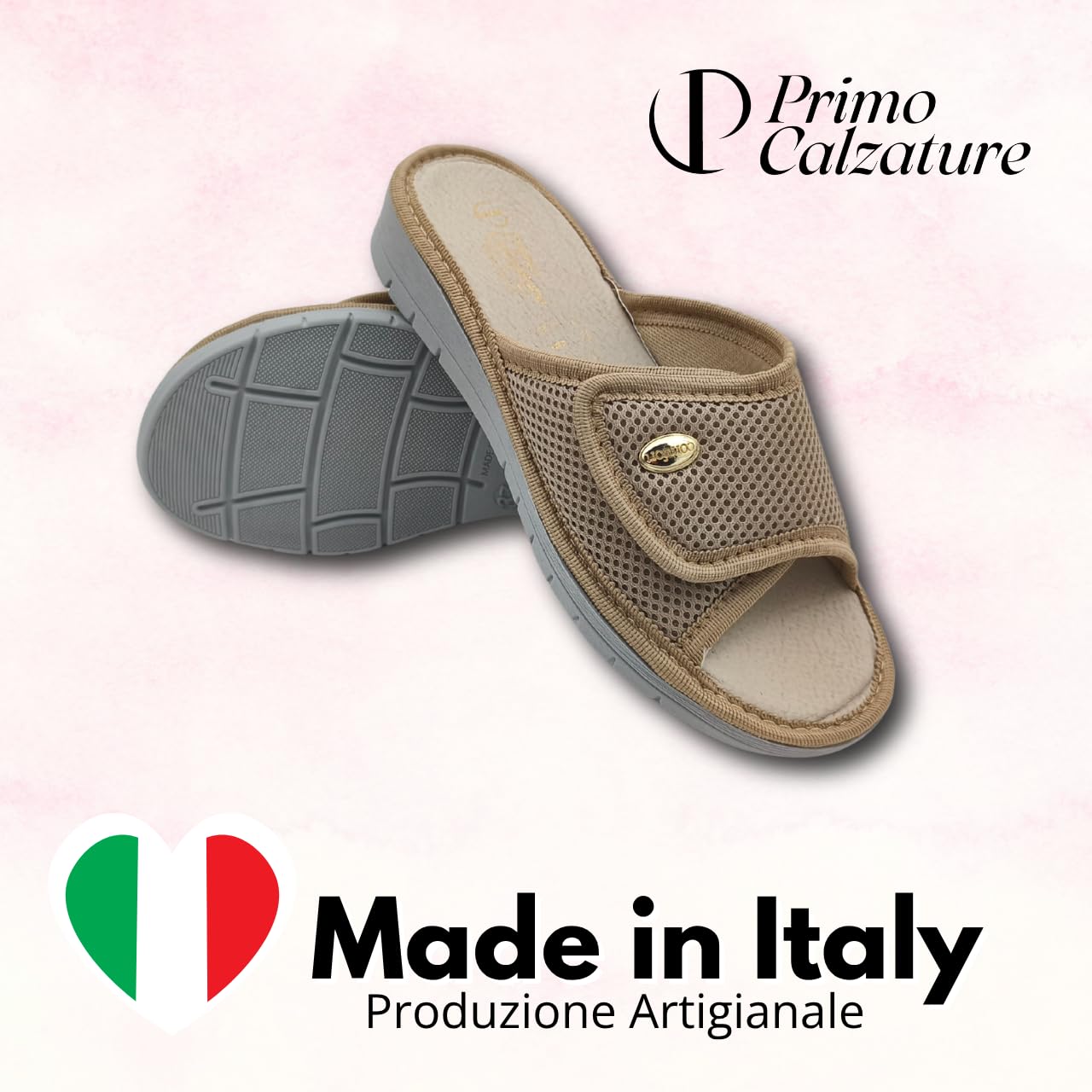 Ciabatte Casa Donna Estive, Pantofole Sanitarie Ortopediche con Plantare in Pelle, Comode Ciabatte Aperte Antiscivolo