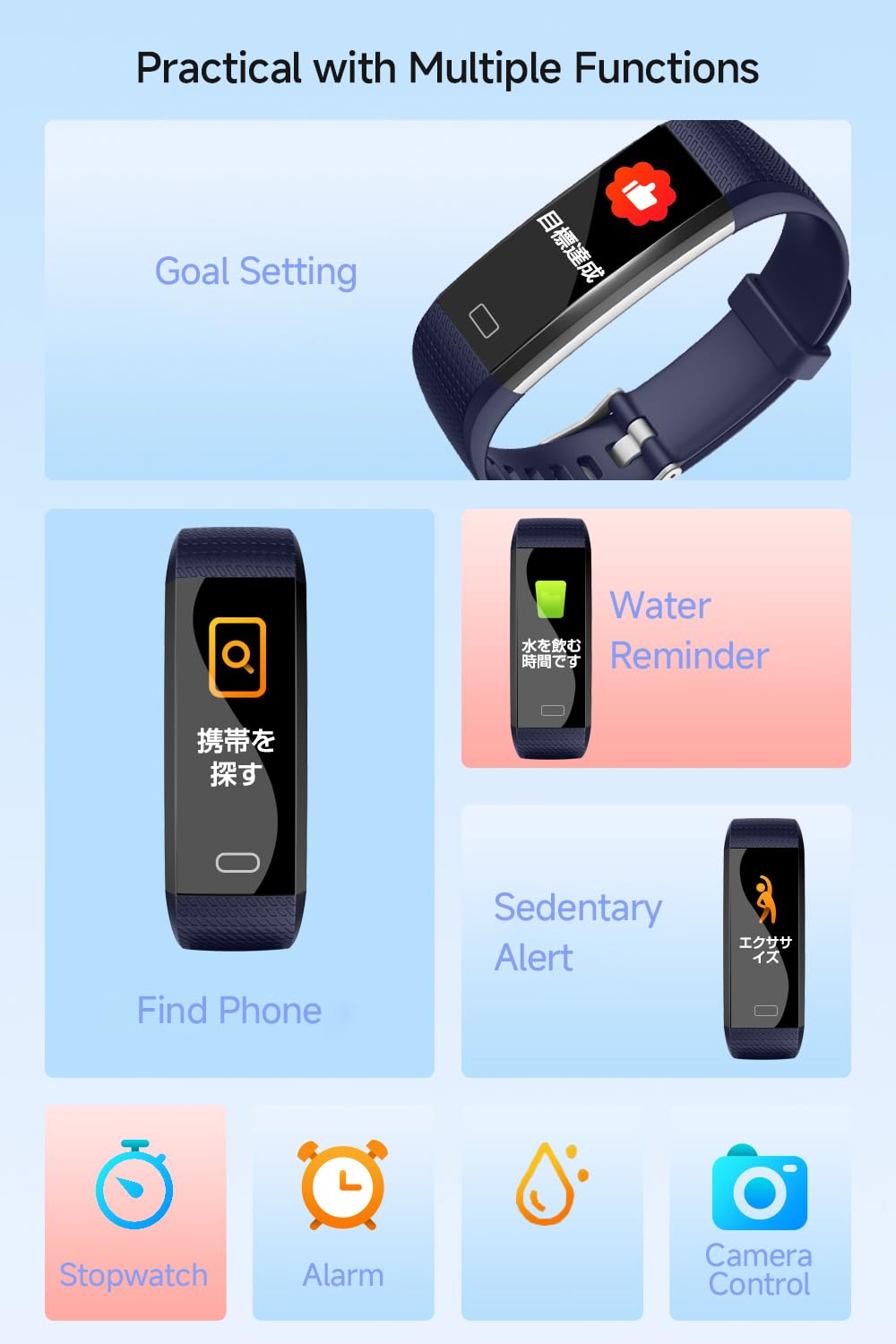 SLuB Smartwatch Multi Sport, monitorowanie aktywności, rejestrowanie snu, powiadomienie o siedzącym trybie życia, długi czas czuwania, pełny ekran dotykowy, wodoodporność IP68, dla iPhone'a i
