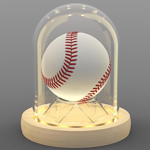 DuvinDD Cúpula de cristal con base de luz LED, cúpula de exhibición de tarro de campana de encimera, cúpula transparente pequeña, decoración de 3.94