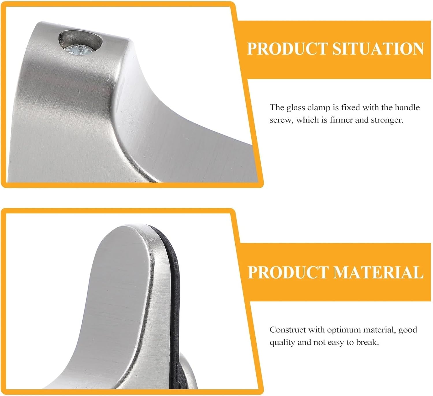 Glass Clips 2pcs Adjustable Glass Shelf Brackets Zinc Alloy Clips Mounting Bracket Glossy for Door