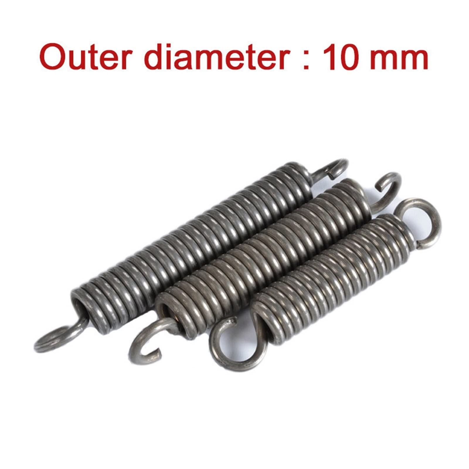 Molla Di Tensione A Doppio Gancio, Acciaio For Molle, Diametro Filo 1,6 Mm, Diametro Esterno 16 Mm, Lunghezza Libera 200 Mm, 2 Pezzi(1.6 X 16 X 110