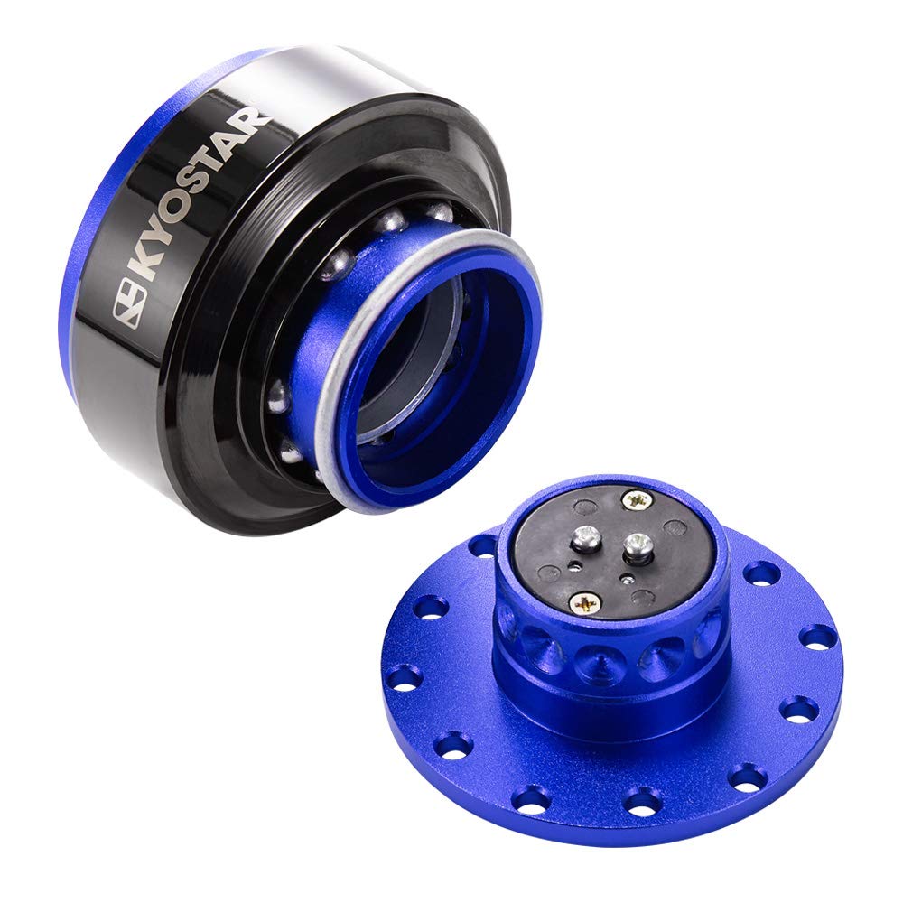 Kyostar Adaptador de buje de aluminio de liberación rápida para volante de titanio, Boss Kit (azul)