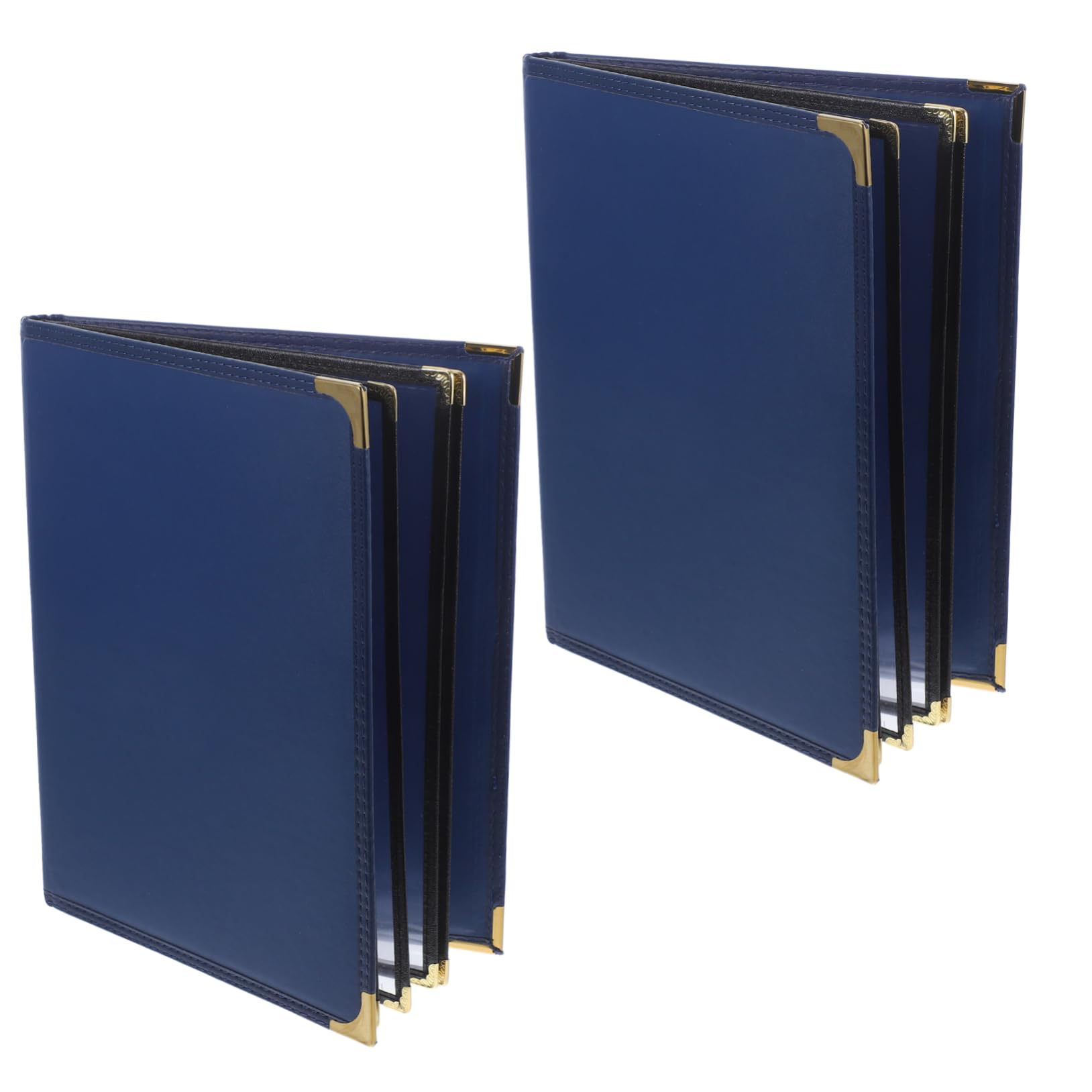 2 Piezas Cubiertas de Menú Transparentes Fundas de Piel Sintética para Restaurantes Bares y Cafés Portamenús Reutilizables con Páginas Claras