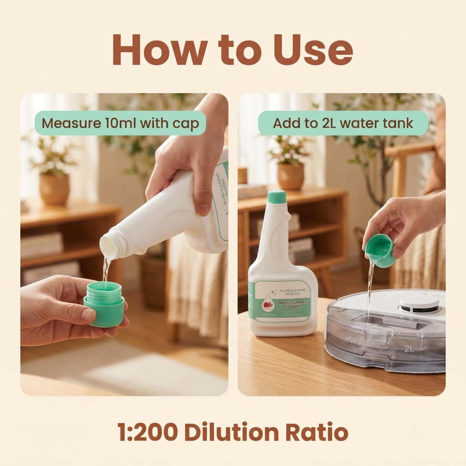 Compatible con eufy Robots Aspiradores, Limpiador for Pisos Duros 473mlX5, Proporción 1:200, Aroma Rosa Magnolia, Elimina Manchas Difíciles, Baja Espuma, Seguro for Niños y Mascotas