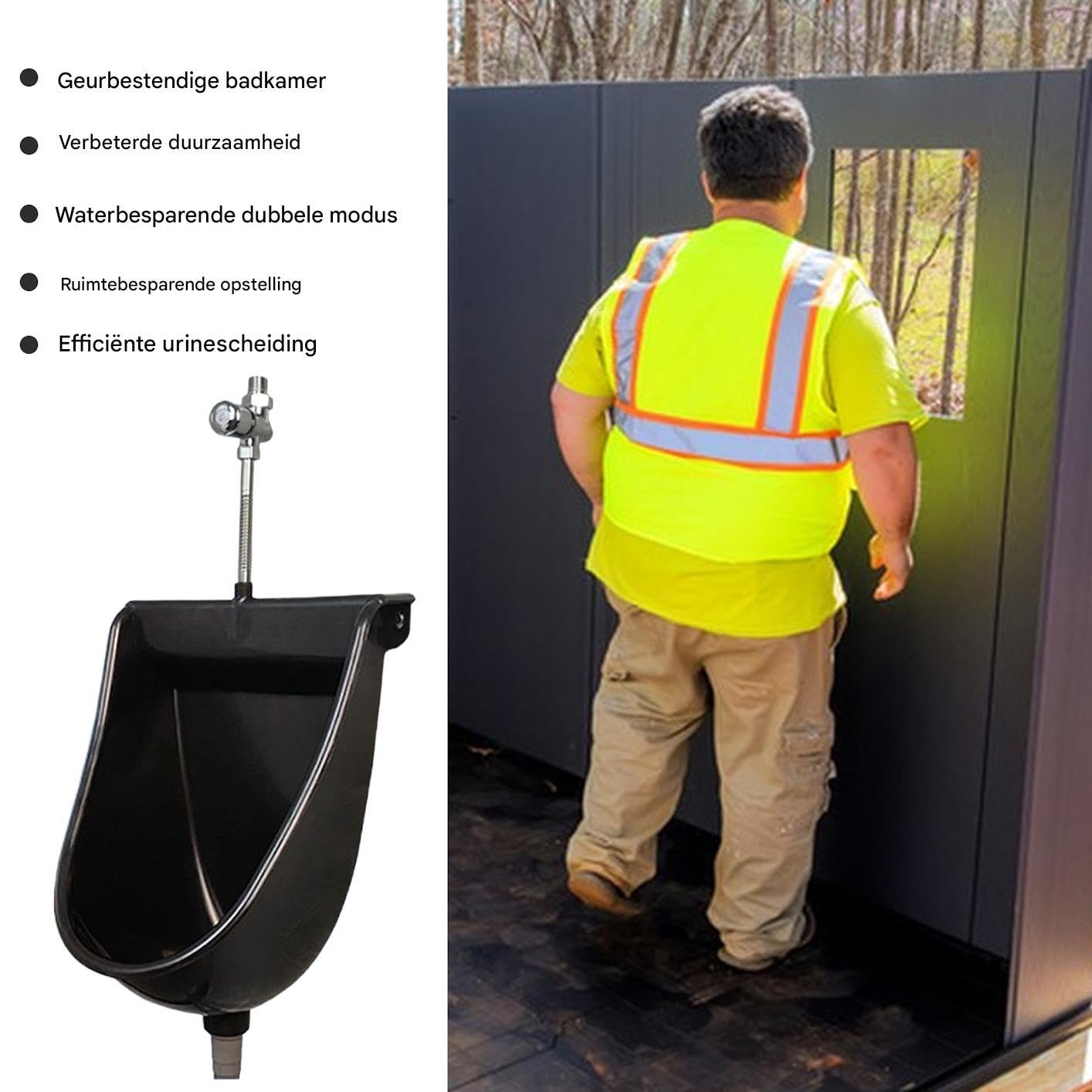 Urinal WC Für Männer - Urinal Für Männer Mit Spülsystem | Mit Wandhalterung | Outdoor, Schlafsaal, Garten, Apartment, Vater, Freund